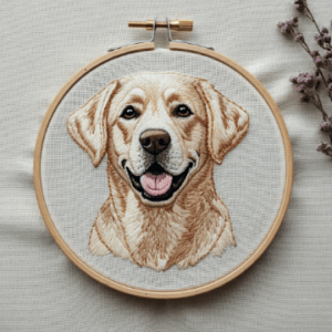 close-up-cross-stitched-picture-dog