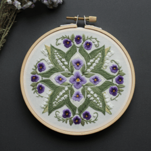 close-up-cross-stitched-picture-flower