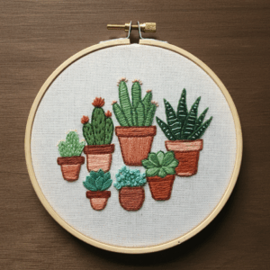 close-up-cross-stitched-picture-group-cactuses