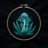 close-up-cross-stitched-picture-mushroom