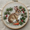 close-up-cross-stitched-picture-rabbit-carrot