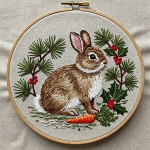 close-up-cross-stitched-picture-rabbit-carrot