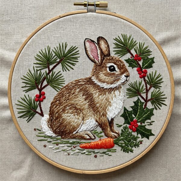 close-up-cross-stitched-picture-rabbit-carrot
