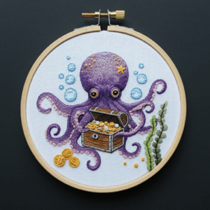 close-up-cross-stitched-picture-octopus-chest