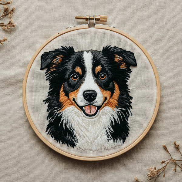 close-up-dog-embroidered-hoop-flowers