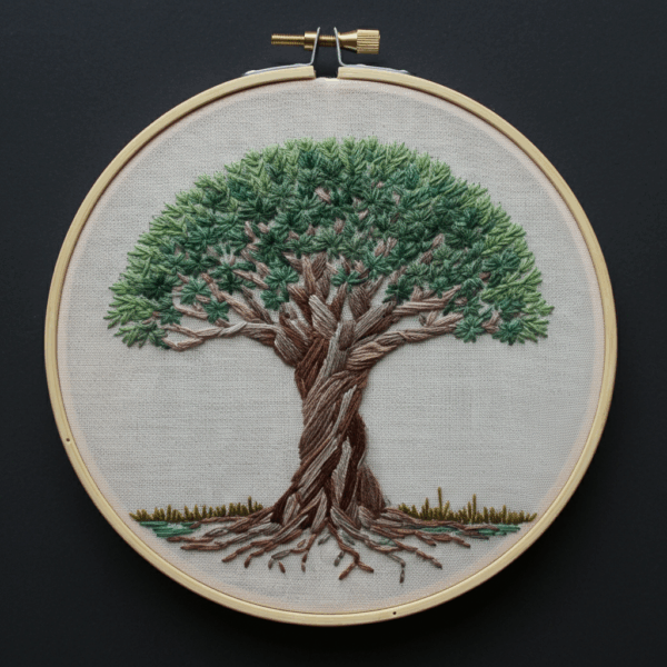 close-up-embroidery-tree-green-leaf