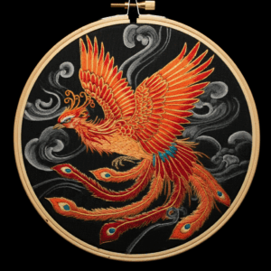 close-up-embroidery-bird
