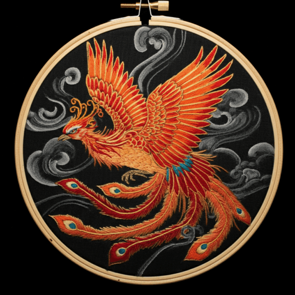 close-up-embroidery-bird