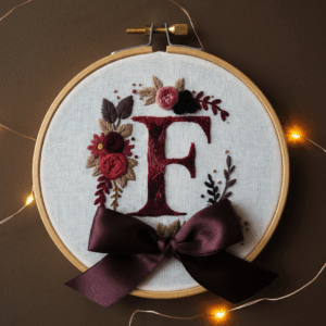 close-up-embroidery-bow-string