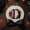 close-up-embroideryed-monogram-ribbon-lights