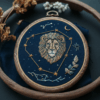 close-up-embroideryed-picture-lion-hoop