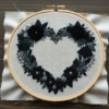 close-up-heart-shaped-embroidery-flowers-cloth