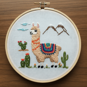 close-up-llama-saddle-wooden-surface