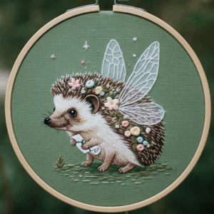 close-up-needled-embroidery-hedge-flowers