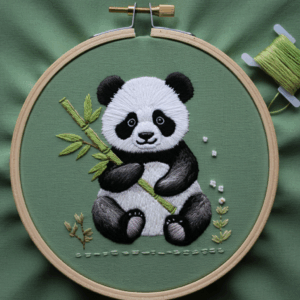 close-up-panda-bear-holding-bamboo-branch