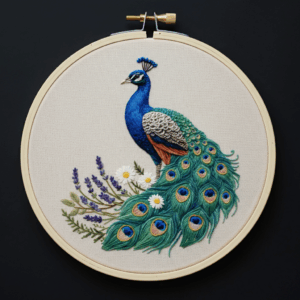 close-up-peacock-embroidery-hoop-flowers-2