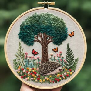 close-up-person-holding-embroideryed-hedge-field