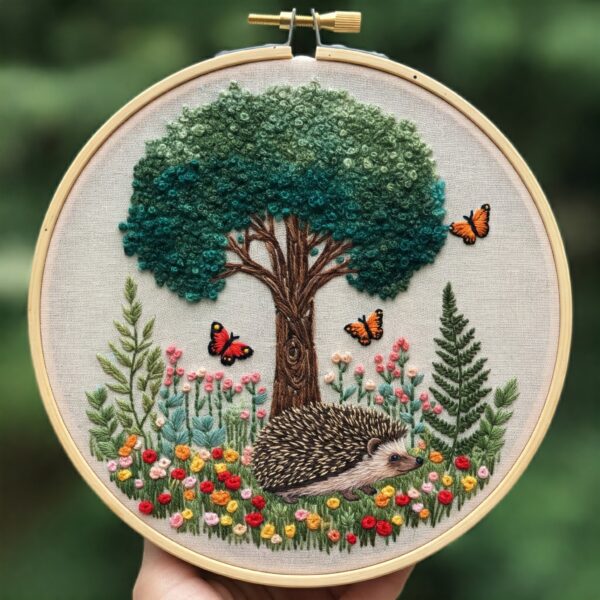 close-up-person-holding-embroideryed-hedge-field
