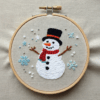 close-up-snowman-embroideryed-hoop