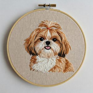 arafed-dog-pink-bow-its-head-hoop