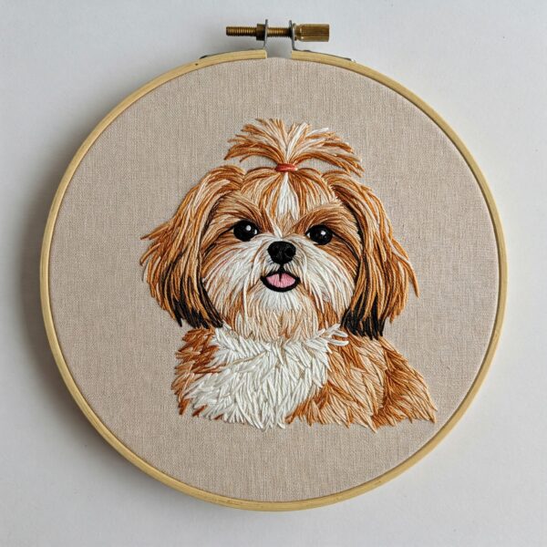 arafed-dog-pink-bow-its-head-hoop