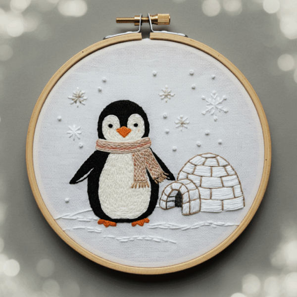 arafed-embroidery-penguin-scarf-igloo