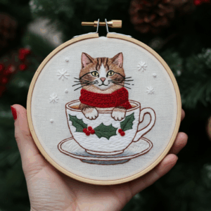 araffe-cat-teacup-holly-leaves-red-scarf
