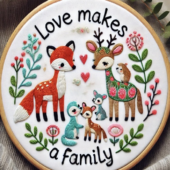 embroidery-art-family-animals-quote
