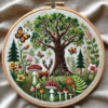 embroidery-art-tree-deer-mushrooms-butterflies