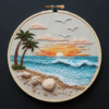 embroidery-beach-scene-palm-tree-sunset