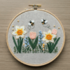 embroidery-bee-flowers-bee-flying-over-them