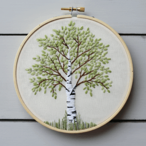 embroidery-birch-tree-green-leaves-white-wall