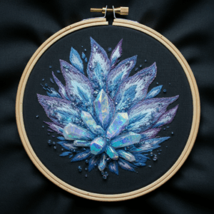 embroidery-blue-purple-flower-wooden-hoop