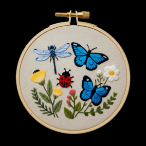 embroidery-blue-butterfly-ladybug-lady-bug