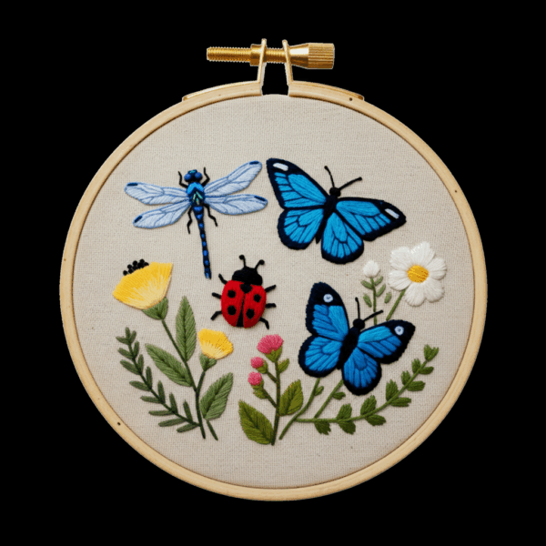 embroidery-blue-butterfly-ladybug-lady-bug