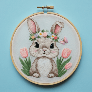embroidery-bunny-flowers-its-ears