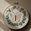 embroidery-butterfly-flowers-leaves-hoop