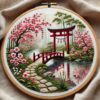 embroidery-japanese-garden-bridge-flowers