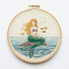 embroidery-mermaid-sitting-rock-ocean
