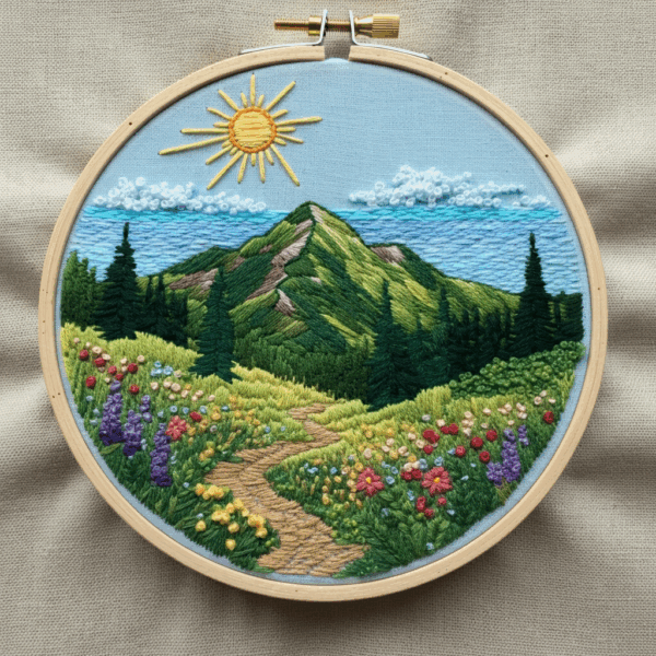 embroidery-mountain-scene-path-leading-sun