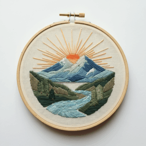 embroidery-mountain-scene-river-sun