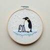embroidery-penguin-its-baby-snowy-surface
