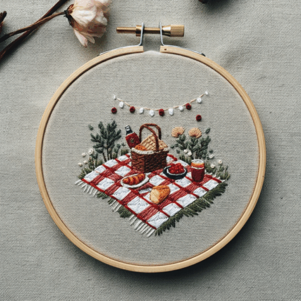 embroidery-picnic-basket-picnic-blanket-flowers