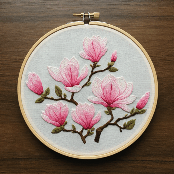 embroidery-pink-flower-white-background