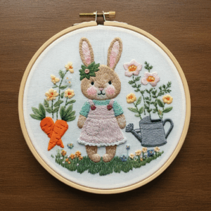 embroidery-rabbit-dress-watering-can-carrots