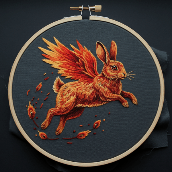 embroidery-rabbit-red-tail-orange-tail