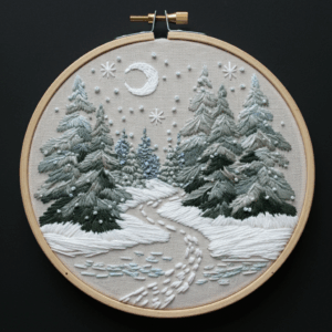 embroidery-snowy-scene-trees-moon