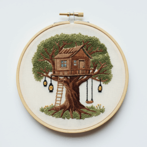 embroidery-tree-house-ladder-lantern