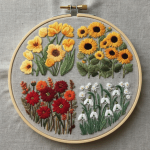embroidery-variety-flowers-linen-surface