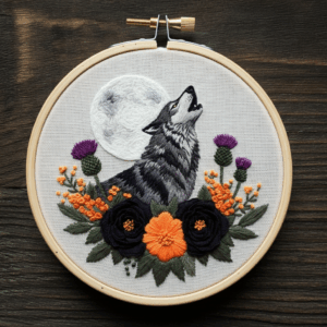 embroidery-wolf-flowers-full-moon